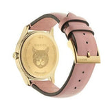 Gucci G Timeless Quartz Mother of Pearl Dial Pink Leather Strap Watch For Women - YA1264132 Authentic Buy Shop Now