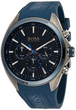 Hugo Boss Distinct Blue Dial Blue Rubber Strap Watch for Men - 1513856 Authentic Buy Shop Now