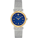 Versace Meander Blue Dial Silver Mesh Bracelet Watch for Women - VELW00520 Authentic Buy Shop Now