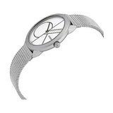 Calvin Klein Minimal White Dial Silver Mesh Bracelet Watch for Men - K3M5115X Authentic Buy Shop Now