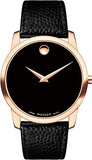Movado Museum Classic Black Dial Black Leather Strap Watch For Men - 607060 Authentic Buy Shop Now
