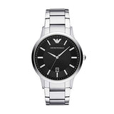 Emporio Armani Sportivo Black Dial Silver Stainless Steel Watch For Men - AR2457 Authentic Buy Shop Now