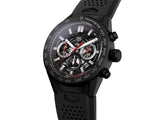 Tag Heuer Carrera Automatic Chronograph Black Dial Black Rubber Strap Watch for Men - CBG2A90.FT6173 Authentic Buy Shop Now