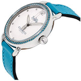 Coach Delancey White Dial Turquoise Leather Strap Watch for Women - 14502884 Authentic Buy Shop Now
