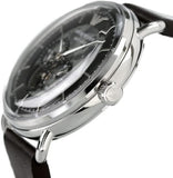 Emporio Armani Meccanico Skeleton Black Dial Black Leather Strap Watch For Men - AR60026 Authentic Buy Shop Now
