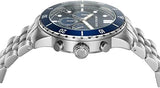 Michael Kors Cunningham Chronograph Blue Dial Silver Steel Strap Watch For Men - MK8999 Authentic Buy Shop Now