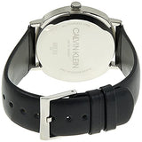 Calvin Klein Posh Silver Dial Black Leather Strap Watch for Men - K8Q311C6 Authentic Buy Shop Now