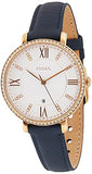 Fossil Jacqueline White Dial Blue Leather Strap Watch for Women - ES4291 Authentic Buy Shop Now