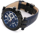 Versace V Race Chronograph Quartz Blue Dial Blue Leather Strap Watch For Men - VEBV00419 Authentic Buy Shop Now