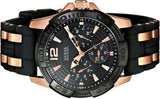 Guess Oasis Black Dial Two Tone Steel Strap Watch for Men - W0366G3 Authentic Buy Shop Now