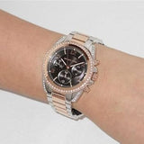 Michael Kors Blair Chronograph Black Dial Two Tone Steel Strap Watch For Women - MK6093 Authentic Buy Shop Now
