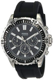 Fossil Garrett Chronograph Black Dial Black Rubber Strap Watch for Men - FS5624 Authentic Buy Shop Now