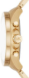 Michael Kors Wren Chronograph Gold Dial Gold Steel Strap Watch For Men - MK8928 Authentic Buy Shop Now