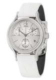 Calvin Klein Skirt White Dial White Leather Strap Watch for Women - K2U291L6 Authentic Buy Shop Now