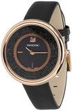 Swarovski Crystalline Pure Black Dial Black Leather Strap Watch for Women - 5275043 Authentic Buy Shop Now