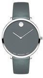 Movado Museum 70th Anniversary Grey Dial Grey Leather Strap Watch For Women - 0607144 Authentic Buy Shop Now