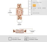 Michael Kors Chain Lock Three-Hand Rose Gold Dial Rose Gold Steel Strap Watch for Women - MK4827 Authentic Buy Shop Now