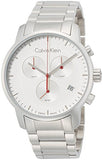 Calvin Klein City Chronograph White Dial Silver Steel Strap Watch for Men - K2G271Z6 Authentic Buy Shop Now