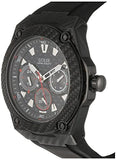 Guess Legacy Black Dial Black Rubber Strap Watch For Men - W1048G2 Authentic Buy Shop Now
