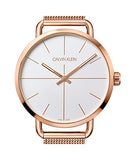 Calvin Klein Even White Dial Rose Gold Mesh Bracelet Watch for Women - K7B21626 Authentic Buy Shop Now