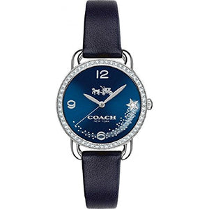 Coach Delancey Navy Blue Dial Blue Leather Strap Watch for Women - 14502668 Authentic Buy Shop Now