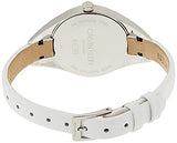 Calvin Klein Rebel White Dial White Leather Strap Watch for Women - K8P231L6 Authentic Buy Shop Now