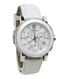 Burberry City Chronograph White Dial White Leather Strap Watch For Women - BU9701 Authentic Buy Shop Now