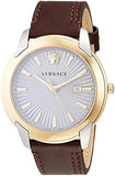 Versace V-Urban Quartz Grey Dial Brown Leather Strap Watch for Men - VELQ00219 Authentic Buy Shop Now