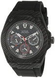 Guess Legacy Black Dial Black Rubber Strap Watch For Men - W1048G2 Authentic Buy Shop Now