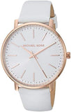 Michael Kors Pyper Quartz White Dial White Leather Strap Watch For Women - MK2800 Authentic Buy Shop Now