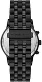 Michael Kors Hutton Chronograph Black Dial Black Steel Strap Watch For Men - MK9089 Authentic Buy Shop Now