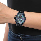 Guess Sunrise Multifunction Blue Dial Blue Steel Strap Watch for Women - W0448L10 Authentic Buy Shop Now