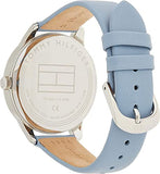 Tommy Hilfiger Brooke Silver Dial Blue Leather Strap Watch for Women - 1782023 Authentic Buy Shop Now