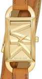 Michael Kors Empire Three Hand Gold Dial Brown Leather Strap Watch for Women - MK4721 Authentic Buy Shop Now