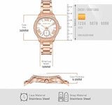 Michael Kors Sage Three-Hand Mother of Pearl White Dial Rose Gold Steel Strap Watch for Women - MK4806 Authentic Buy Shop Now
