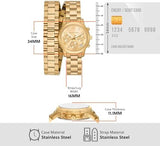 Michael Kors Runway Chronograph Analog Gold Dial Gold Steel Strap Watch for Women - MK7452 Authentic Buy Shop Now
