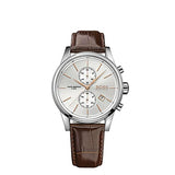Hugo Boss Jet Chronograph Quartz Silver Dial Brown Leather Strap Watch For Men - HB1513280 Authentic Buy Shop Now