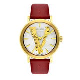 Versace Virtus White Dial Red Leather Strap Watch for Women - VEHC00219 Authentic Buy Shop Now
