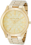 Michael Kors Slim Runway Gold Dial Gold Steel Strap Watch for Women - MK3335 Authentic Buy Shop Now