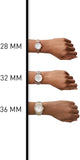 Emporio Armani Aira Three Hand Mother of Pearl Dial Rose Gold Steel Strap Watch For Women - AR11523 Authentic Buy Shop Now