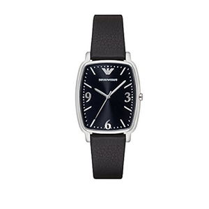 Emporio Armani Epsilon Quartz Black Dial Black Leather Strap Watch For Men - AR2490 Authentic Buy Shop Now