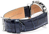 Guess Horizon Chronograph Quartz Black Dial Blue Leather Strap Watch For Men - W0380G3 Authentic Buy Shop Now