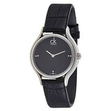 Calvin Klein Skirt Black Dial Black Leather Strap Watch for Women - K2U231C1 Authentic Buy Shop Now