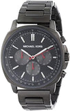 Michael Kors Sullivan Chronograph Black Dial Grey Steel Strap Watch For Men - MK8970 Authentic Buy Shop Now