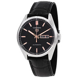 Tag Heuer Carrera Day Date Black Dial Black Leather Strap Watch for Men - WBN2013.FC6503 Authentic Buy Shop Now