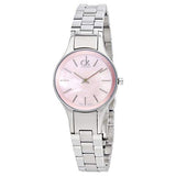 Calvin Klein Simplicity Pink Dial Silver Steel Strap Watch for Women - K432314E Authentic Buy Shop Now