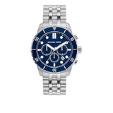 Michael Kors Cunningham Chronograph Blue Dial Silver Steel Strap Watch For Men - MK8999 Authentic Buy Shop Now