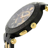 Versace V-Race Analog Quartz Black Dial Two Tone Steel Strap Watch For Men - VEBV00619 Authentic Buy Shop Now