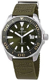 Tag Heuer Aquaracer Black Dial Khakhi Green NATO Strap Watch for Men - WAY101E.FC8222 Authentic Buy Shop Now