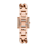 Michael Kors Chain Lock Three-Hand Rose Gold Dial Rose Gold Steel Strap Watch for Women - MK4827 Authentic Buy Shop Now